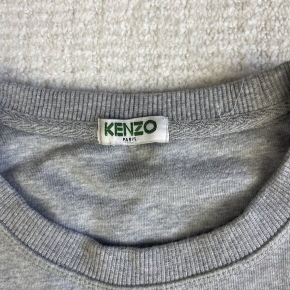Kenzo Paris Gray Fleece Crew Neck Long Sleeves Pullover Sweatshirt (Read for sz) - Picture 7 of 14